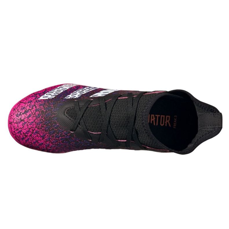 Botas de fútbol adidas Predator Freak.3 Mg Jr FW7532 negro, negro, rosa negro 2