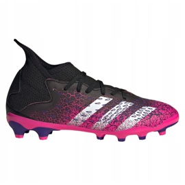 Botas de fútbol adidas Predator Freak.3 Mg Jr FW7532 negro, negro, rosa negro 6
