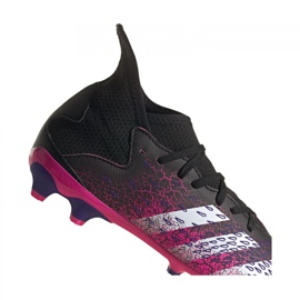 Botas de fútbol adidas Predator Freak.3 Mg Jr FW7532 negro, negro, rosa negro 8