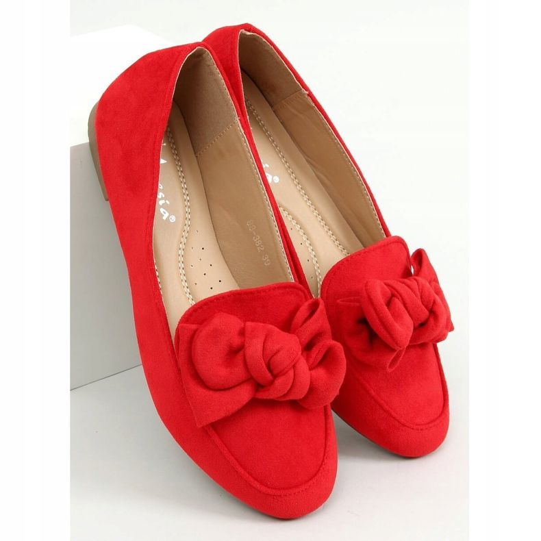 Mocasines con lazo rojo 88-382 Rojo 1