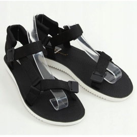 Negro N-67 Sandalias deportivas velcro negras 1
