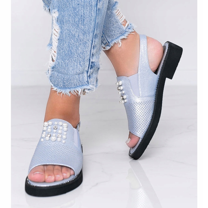 Sandalias azules con perlas Like A Woman 1