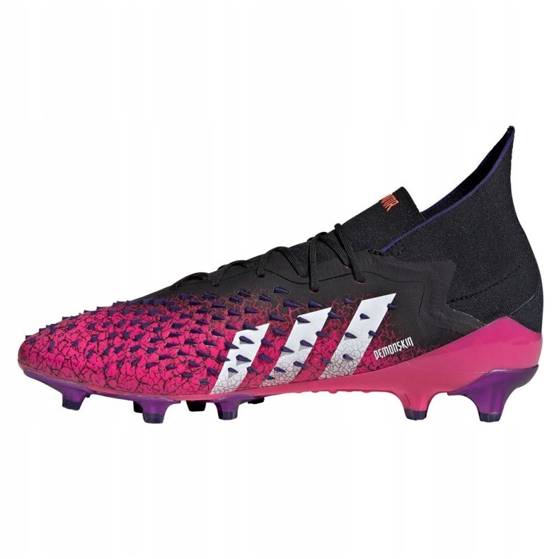 Botas de fútbol adidas Predator Freak.1 Ag M FW7242 grafito, negro, púrpura negro 1