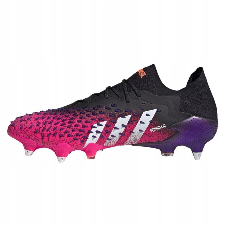 Botas de fútbol adidas Predator Freak.1 Low Sg M FW7246 grafito, negro, púrpura negro 1