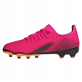 Botas de fútbol Adidas X Ghosted.3 Mg Jr FY1093 grafito, rosa rosado 1