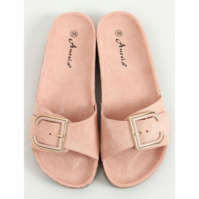 Pantuflas de corcho rosa N-111 Rosa rosado 1