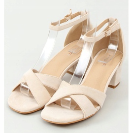 Sandalias de tacón beige 8832 Beige 1