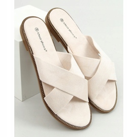 Zapatilla cruzada de mujer beige 5143 Beige 1
