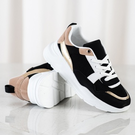 SHELOVET Zapatillas con estilo con malla negro 1