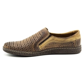 Joker Zapatos de verano sin cordones para hombre marrones 730J marrón 3