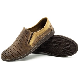 Joker Zapatos de verano sin cordones para hombre marrones 730J marrón 5