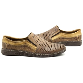 Joker Zapatos de verano sin cordones para hombre marrones 730J marrón 7