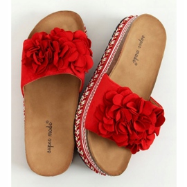 Chanclas con flores rojo 9602 Rojo 1 Chanclas con flores rojo 9602 Rojo 1
