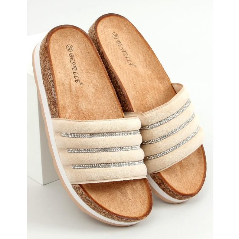 Pantuflas de corcho beige LS018 Beige 1