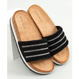 Pantuflas de corcho negro LS018 Negro 1 Pantuflas de corcho negro LS018 Negro 1