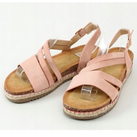 Sandalias alpargatas boho rosa FD002 Rosa 1