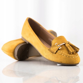 Kayla Mocasines de moda amarillo 1