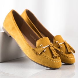 Kayla Mocasines de moda amarillo 4