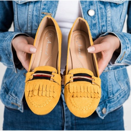 Anesia Paris Mocasines con estilo amarillo 4