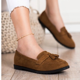 SHELOVET Mocasines casuales con flecos marrón 1 SHELOVET Mocasines casuales con flecos marrón 1