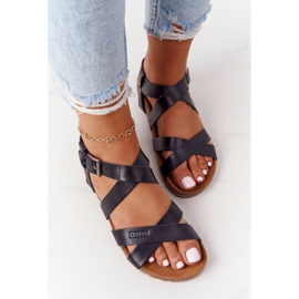 Sandalias negras en la suela de corcho Big Star DD274A009 negro 5