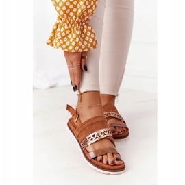 EVE Sandalias Mujer Ante Camel Asturias marrón 1