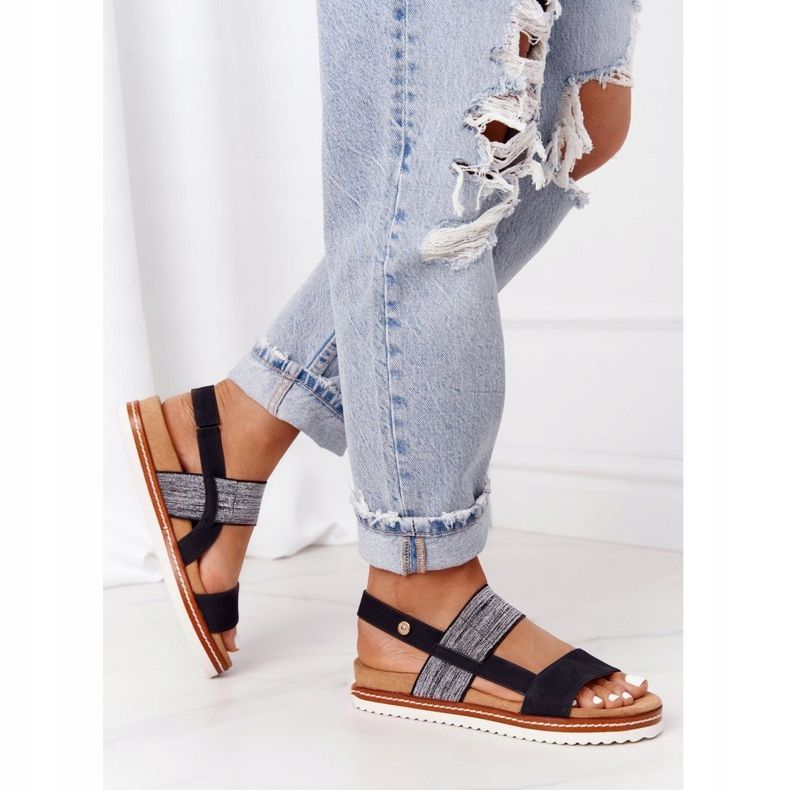 EVE Sandalias Con Puño Plata Negro Almería 2 EVE Sandalias Con Puño Plata Negro Almería 2