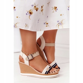 PG1 Sandalias de cuña beige tropical 3