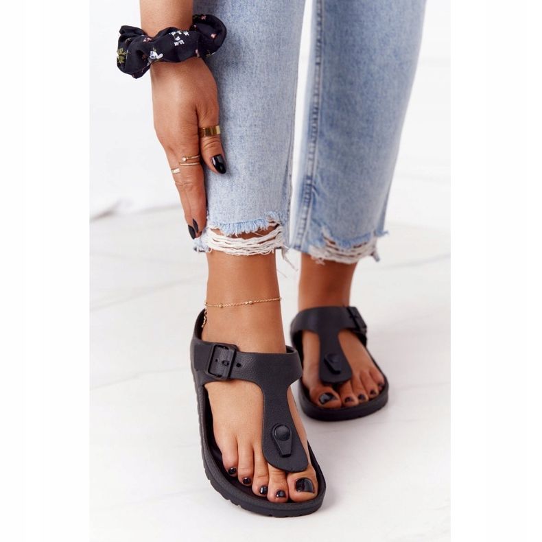 NEWS Chanclas de Goma Mujer Negra Alma negro 2