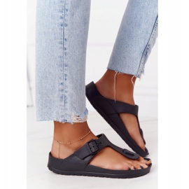 NEWS Chanclas de Goma Mujer Negra Alma negro 3