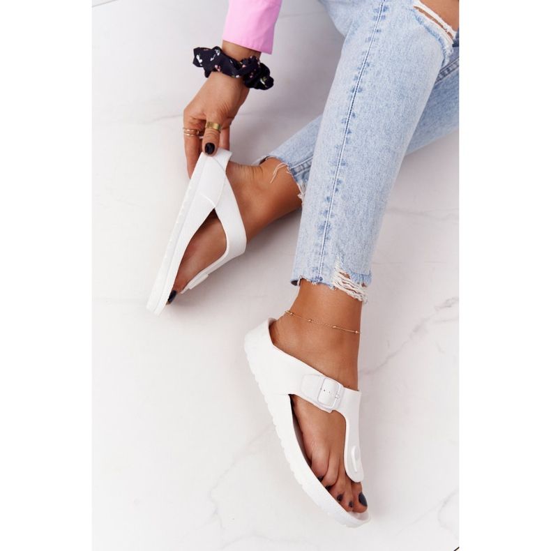 NEWS Chanclas de Goma Mujer Blancas Alma blanco 1