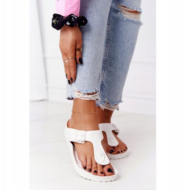 NEWS Chanclas de Goma Mujer Blancas Alma blanco 2