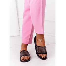 EVE Pantuflas Tonya de Goma Negra con Lentejuelas negro 3