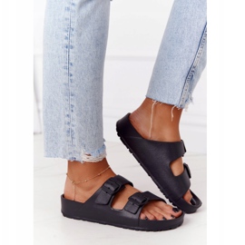 NEWS Pantuflas de goma Stacy negras para mujer negro 3