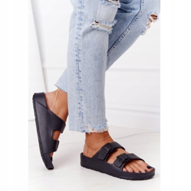 NEWS Pantuflas de goma Stacy negras para mujer negro 4