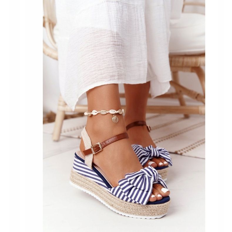 PG1 Sandalias Cuña Azul Marino La Isla Bonita blanco multicolor 2