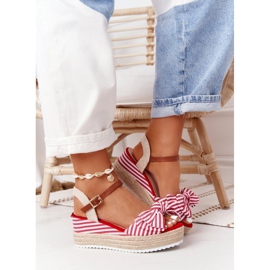 PG1 Sandalias de cuña estilo Mar Rojo La Isla Bonita blanco multicolor 4