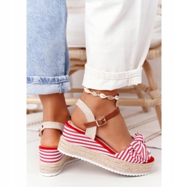 PG1 Sandalias de cuña estilo Mar Rojo La Isla Bonita blanco multicolor 5
