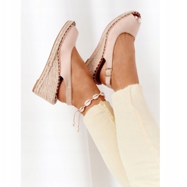 PG1 Sandalias de cuña beige con trenzas beige Las Palomas 4