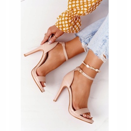 PG1 Sandalias elegantes en un glamour desnudo de tacón alto rosado 6
