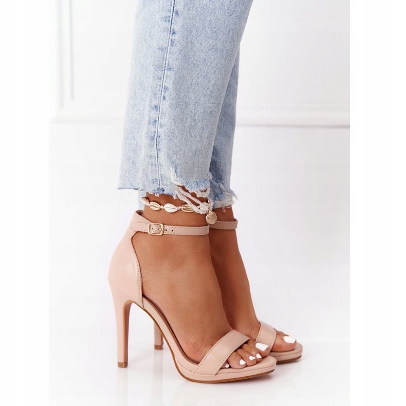 PG1 Sandalias elegantes en un glamour desnudo de tacón alto rosa 2