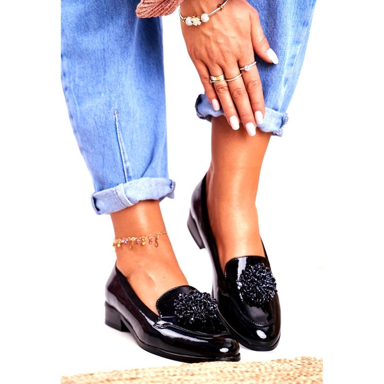 Mocasines Lacados Vinceza 21-10527 Negro 2