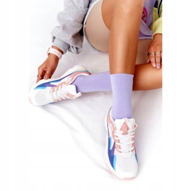 Zapatos Deportivos de Mujer Memory Foam Big Star HH274809 Blanco-Rosa púrpura azul amarillo 3