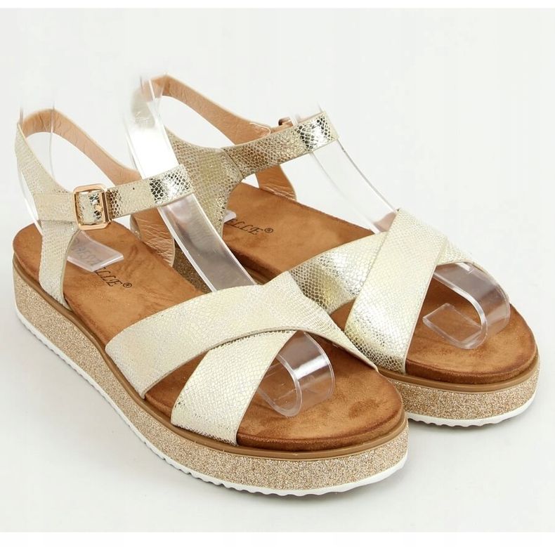 Sandalias doradas para mujer 100-139SA-1 Gold dorado 1