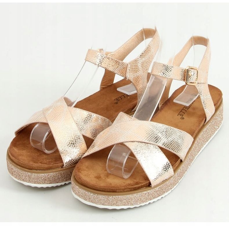Sandalias de mujer Champagne 100-139SA-1 Champagne multicolor rosa 1
