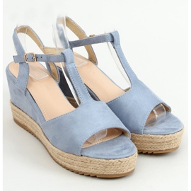 Alpargatas azules con cuñas WX-08 LT.BLUE 1