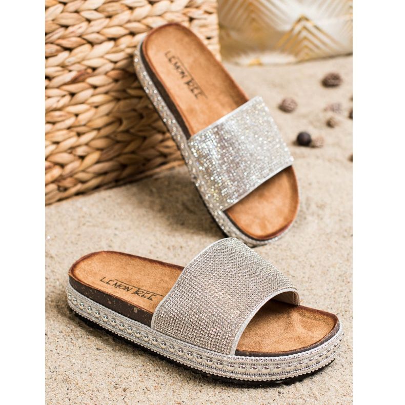 SHELOVET Zapatillas de cristal de moda plata 2