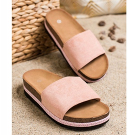 SHELOVET Zapatillas de ante en la plataforma rosado 3
