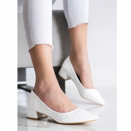 Sweet Shoes Bombas clásicas en tacones bajos blanco 2