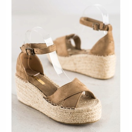 Corina Sandalias de alpargatas de moda beige 4